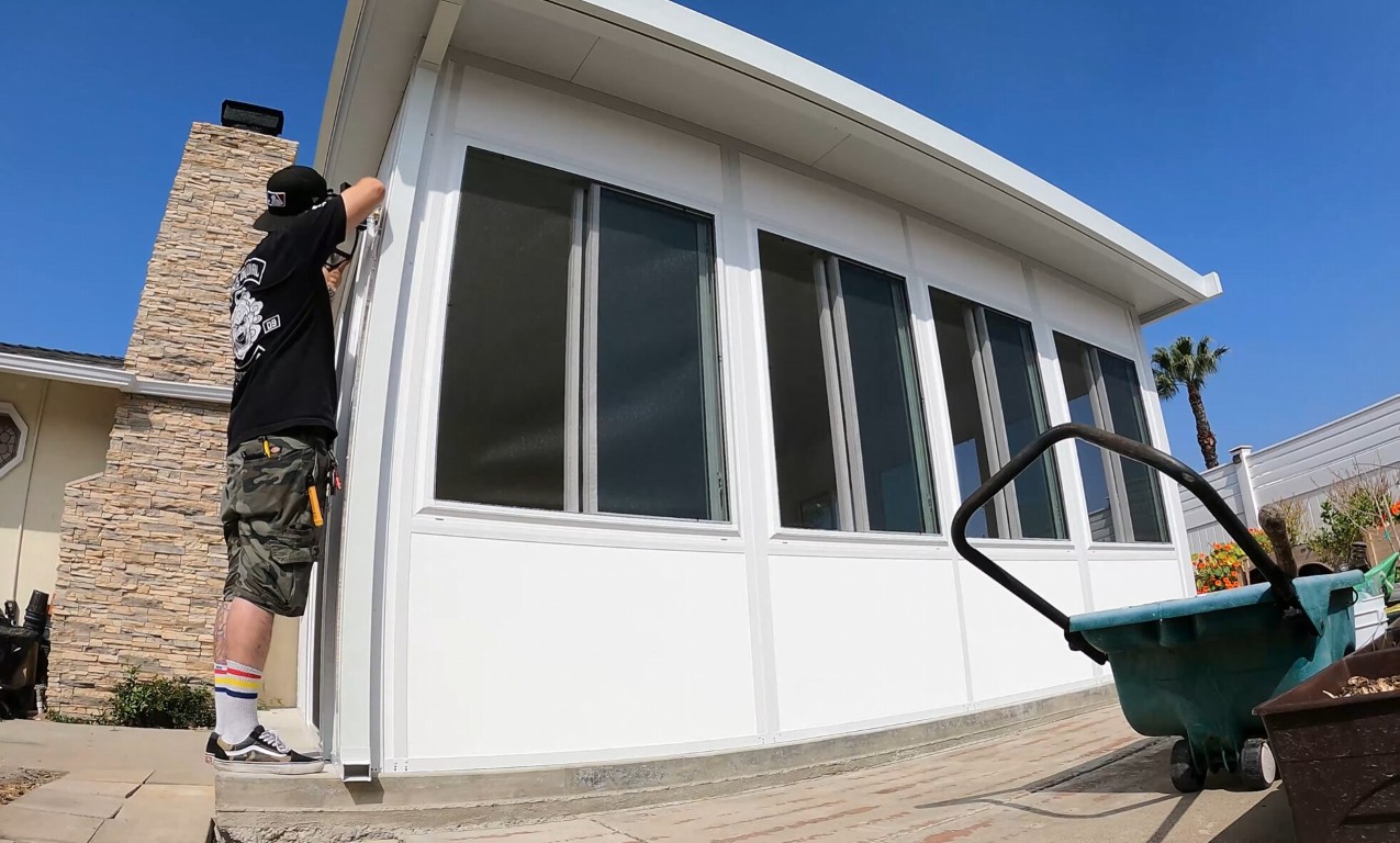 Custom patio enclosure installation by contractors in Delray Beach, FL